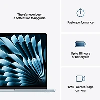 Apple MacBook Air 13.6" w/ Touch ID (2025) - Sky Blue (Apple M4 / 16GB RAM / 256GB SSD) - French
