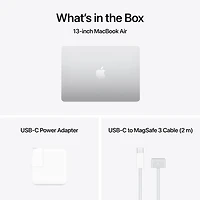 MacBook Air de 13,6 po avec Touch ID d'Apple (2025) - Argenté (M4 d'Apple/RAM 16 Go/SSD 256 Go) - Anglais