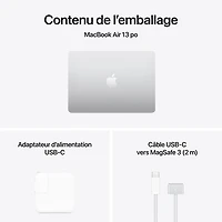 MacBook Air de 13,6 po avec Touch ID d'Apple (2025) - Argenté (M4 d'Apple/RAM 16 Go/SSD 256 Go) - Anglais