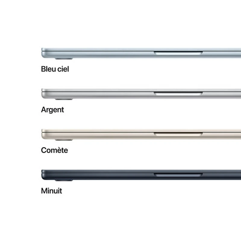 MacBook Air de 13,6 po avec Touch ID d'Apple (2025) - Argenté (M4 d'Apple/RAM 16 Go/SSD 256 Go) - Anglais