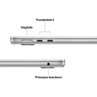 MacBook Air de 13,6 po avec Touch ID d'Apple (2025) - Argenté (M4 d'Apple/RAM 16 Go/SSD 256 Go) - Anglais
