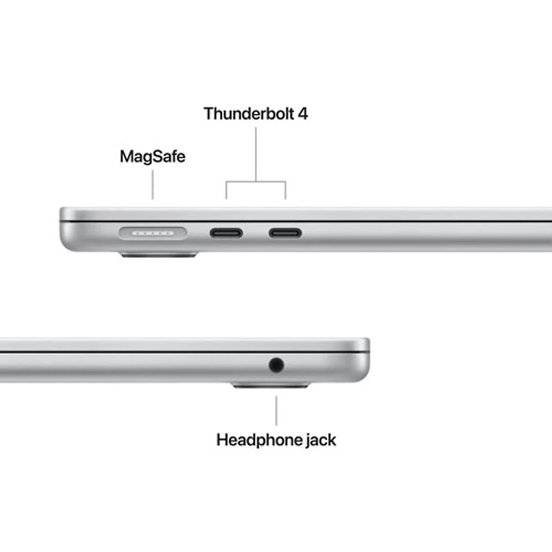 MacBook Air de 13,6 po avec Touch ID d'Apple (2025) - Argenté (M4 d'Apple/RAM 16 Go/SSD 512 Go) - Anglais