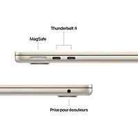 Apple MacBook Air 13.6" w/ Touch ID (2025) - Starlight (Apple M4 / 16GB RAM / 256GB SSD) - French