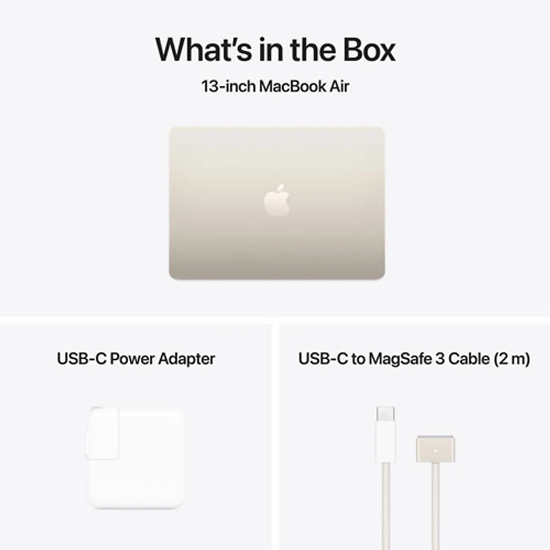 MacBook Air de 13,6 po avec Touch ID d'Apple (2025) - Comète (M4 d'Apple/RAM 16 Go/SSD 256 Go) - Anglais