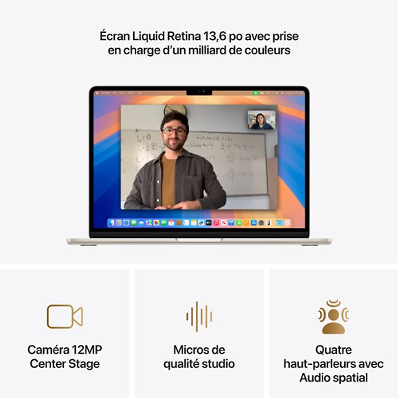 MacBook Air de 13,6 po avec Touch ID d'Apple (2025) - Comète (M4 d'Apple/RAM 16 Go/SSD 256 Go) - Anglais