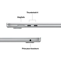 MacBook Air de 15,3 po avec Touch ID d'Apple (2025) - Argenté (M4 d'Apple/RAM 24 Go/SSD 512 Go