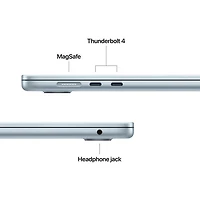 MacBook Air de 15,3 po avec Touch ID d'Apple (2025) - Bleu ciel (M4 d'Apple/RAM 16 Go/SSD 256 Go) - Anglais