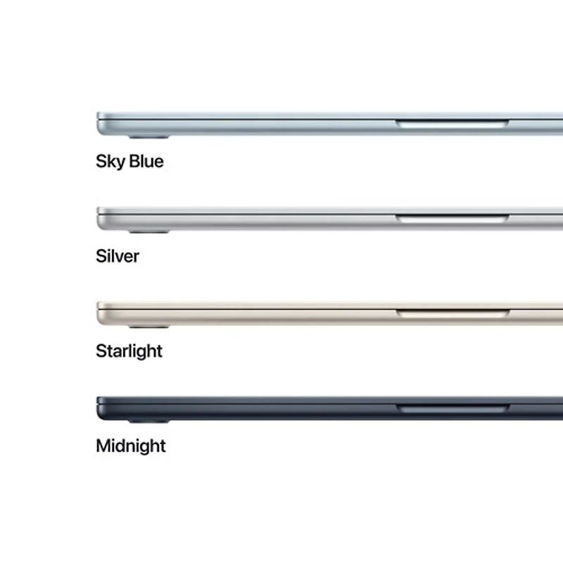 MacBook Air de 15,3 po avec Touch ID d'Apple (2025) - Bleu ciel (M4 d'Apple/RAM 16 Go/SSD 512 Go) - Anglais