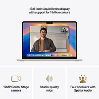 MacBook Air de 13,6 po avec Touch ID d'Apple (2025) - Comète (M4 d'Apple/RAM 16 Go/SSD 512 Go) - Anglais