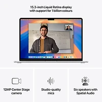 Apple MacBook Air 15.3" w/ Touch ID (2025) - Silver (Apple M4 / 16GB RAM / 256GB SSD) - English