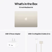 Apple MacBook Air 15.3" w/ Touch ID (2025) - Starlight (Apple M4 / 16GB RAM / 512GB SSD) - French