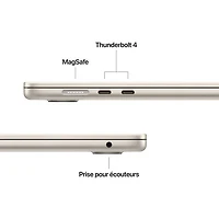 Apple MacBook Air 15.3" w/ Touch ID (2025) - Starlight (Apple M4 / 16GB RAM / 512GB SSD) - French