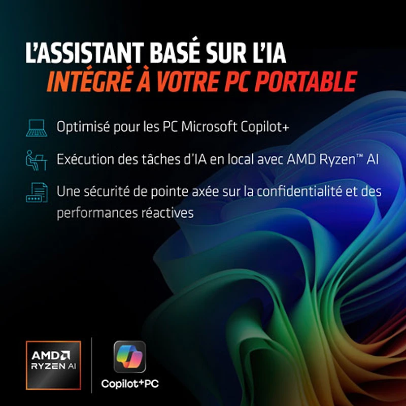 Portable Copilot+ PC 2-en-1 tactile de 16 po OmniBook X Flip de HP (Ryzen AI 300 d'AMD/RAM 32 Go/SSD 1 To)