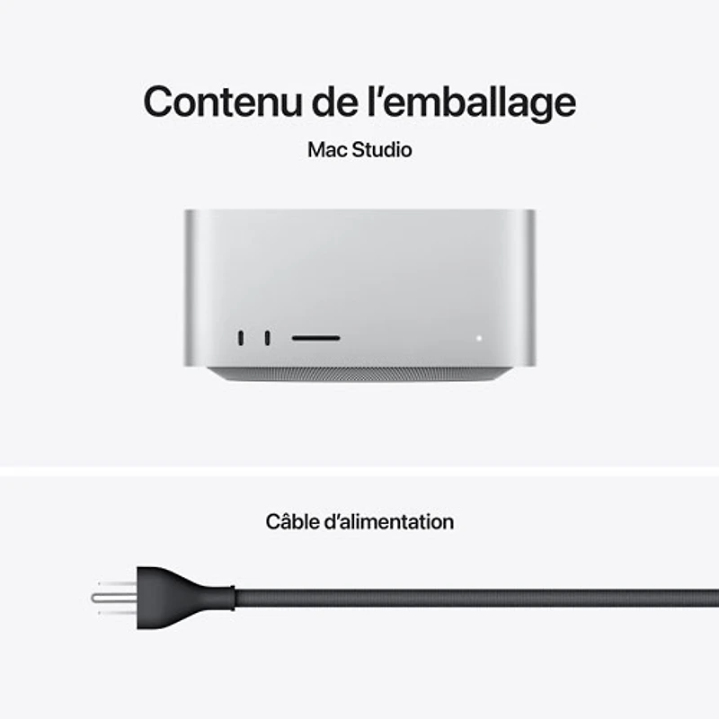 Mac Studio d'Apple (Puce M4 Max d'Apple/processeur graphique 32 coeurs/RAM 36 Go/SSD 512 Go)