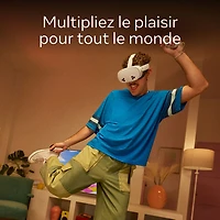 Casque de réalité virtuelle de 128 Go Meta Quest 3S avec période d'essai de 3 mois de Meta Horizon+