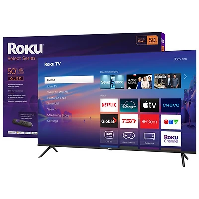 Roku Select Series 50" 4K UHD HDR QLED Roku Smart TV (50R5C5CA) - 2025