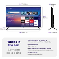 Roku Select Series 50" 4K UHD HDR QLED Roku Smart TV (50R5C5CA) - 2025
