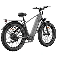 Vélo de ville électrique DM220 de Delorean (moteur 500 W/autonomie 55 km/vitesse maximale 32 km/h) - Gris foncé