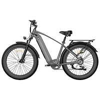 Vélo de ville électrique DM220 de Delorean (moteur 500 W/autonomie 55 km/vitesse maximale 32 km/h) - Gris foncé