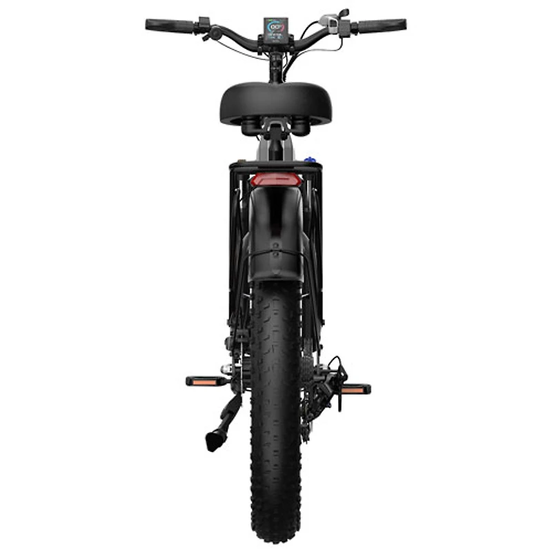 Vélo de ville électrique DM220 de Delorean (moteur 500 W/autonomie 55 km/vitesse maximale 32 km/h) - Gris foncé