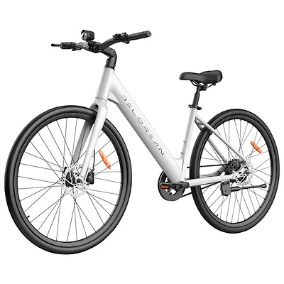 Vélo de ville électrique à cadre bas DM770 de Delorean (moteur 500 W/autonomie 55 km/vitesse maximale 32 km/h