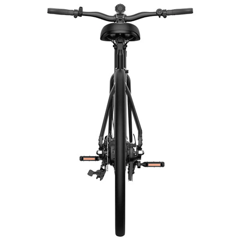 Vélo de ville électrique à cadre bas DM770 de Delorean (moteur 350W/autonomie 55 km/vitesse maximale 32 km/h) - Noir