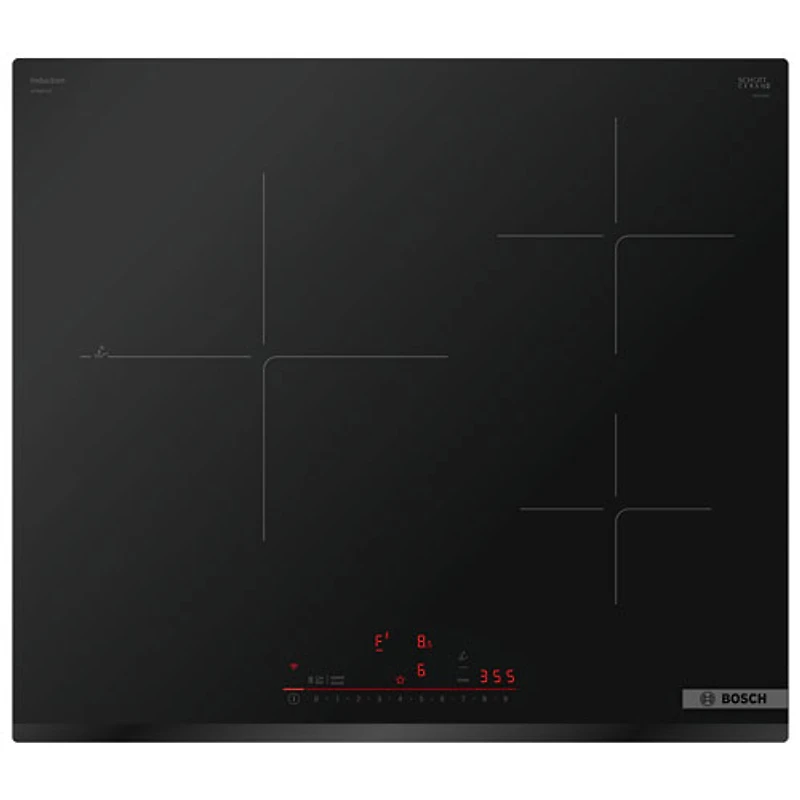 Surface de cuisson à induction de 24 po à 3 éléments de la série 800 de Bosch (NIT8461UC) - Noir