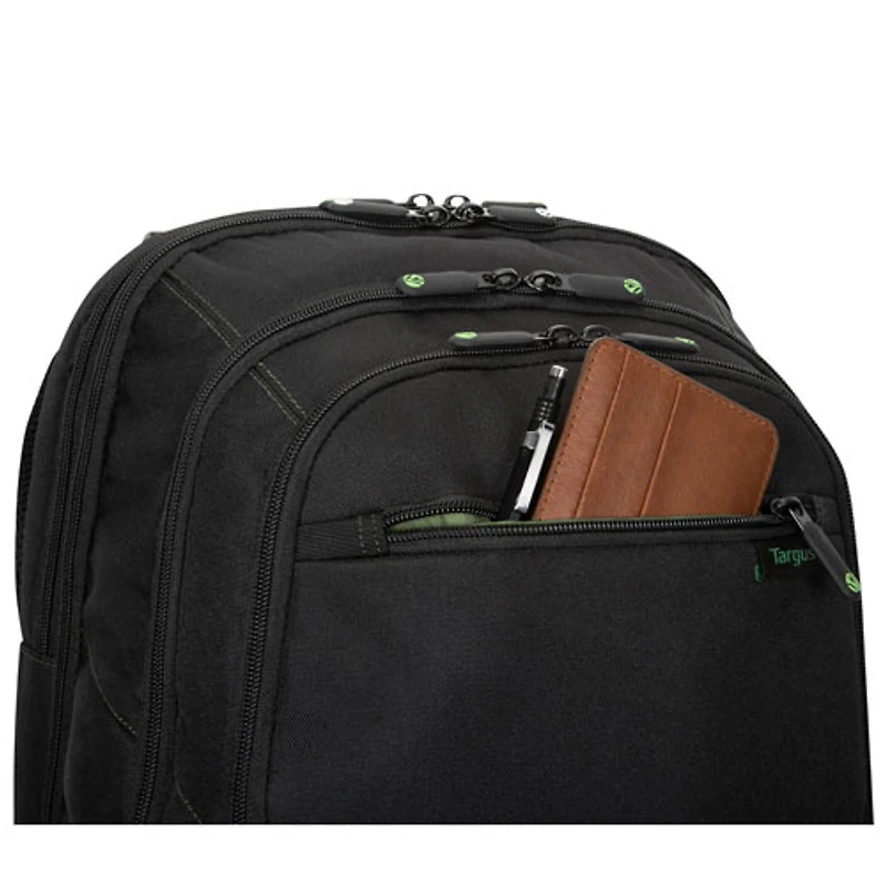 Targus Spruce EcoSmart 17.3" Laptop Commuter Backpack - Black