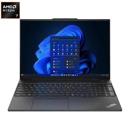 Portable professionnel 16 po ThinkPad E16 2e génération de Lenovo - Noir (Ryzen 7-7735U d'AMD/RAM 16 Go/SSD 512 Go/Windows 11 Professionnel) - Anglais