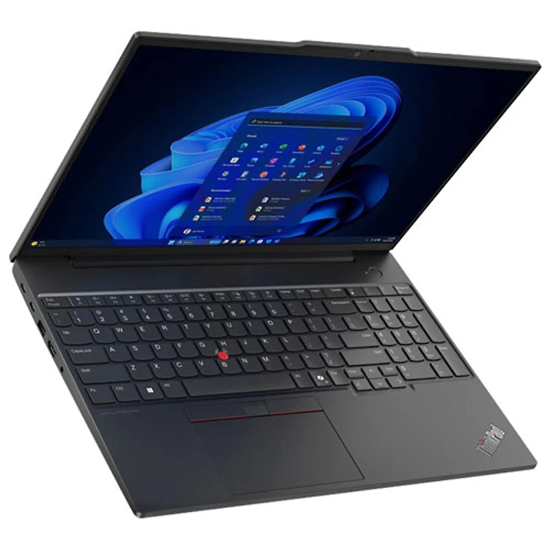 Portable professionnel 16 po ThinkPad E16 2e génération de Lenovo - Noir (Ryzen 7-7735U d'AMD/RAM 16 Go/SSD 512 Go/Windows 11 Professionnel) - Anglais