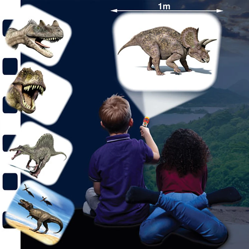 Lampe de poche et projecteur Dinosaures de Brainstorm