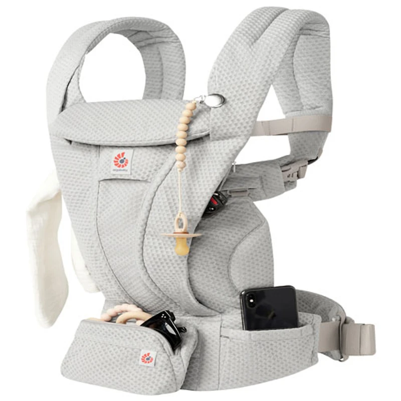 Porte-bébé à quatre positions en filet Omni Deluxe d'Ergobaby - Gris perle