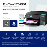 Epson EcoTank ET-2980 Wireless All-In-One Supertank Inkjet Printer - Black