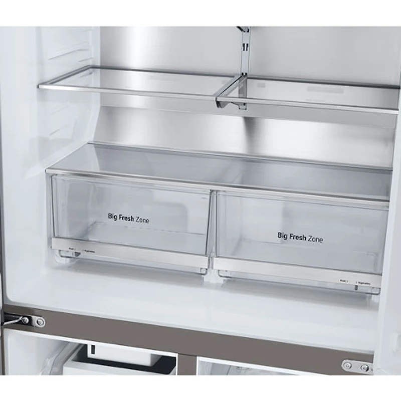 Réfrigérateur à deux portes de 23,6 pi³ de 36 po de LG (LF24C8200S) - Acier inoxydable