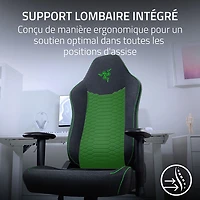 Fauteuil de jeu ergonomique en tissu Iskur V2 X de Razer - Noir