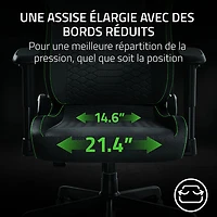 Fauteuil de jeu ergonomique en tissu Iskur V2 X de Razer - Noir