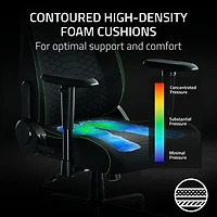 Fauteuil de jeu ergonomique en tissu Iskur V2 X de Razer - Noir