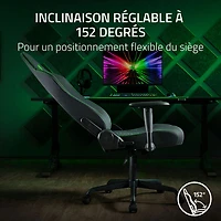 Fauteuil de jeu ergonomique en tissu Iskur V2 X de Razer - Noir