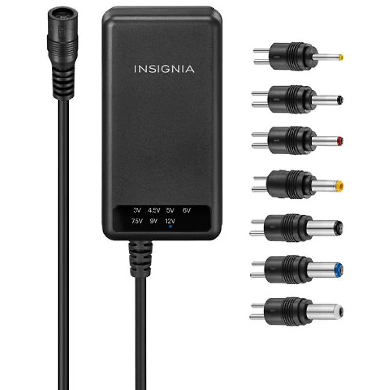 Adaptateur c.a. universel 22,5 W d'Insignia avec 7 embouts et USB-A (NS-UNI22WAC-C)