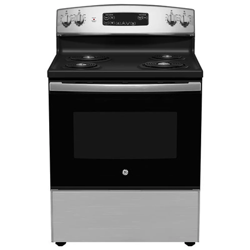 Open Box - GE 30" 5.0 Cu. Ft. Freestanding Electric Coil Top Range (JCBS350SVSS) - Stainless Steel