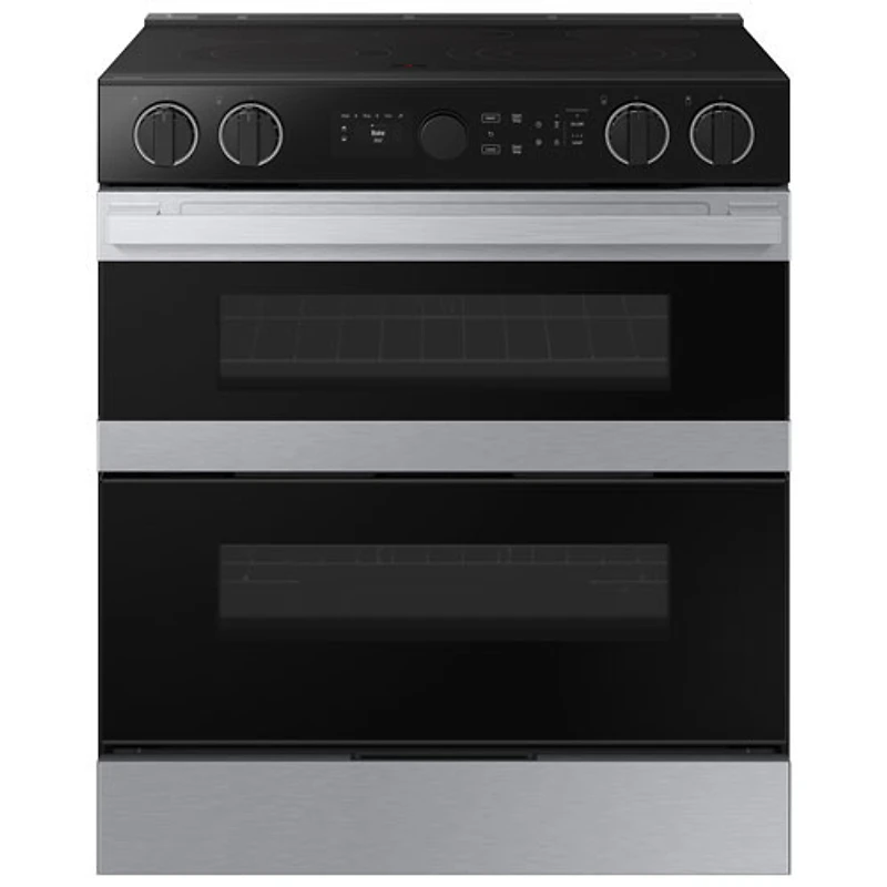 Open Box - Samsung 30" Double Oven Slide-In Electric Air Fry Range (NSE6DG8550SRAC) - Stainless