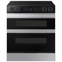 Open Box - Samsung 30" Double Oven Slide-In Electric Air Fry Range (NSE6DG8550SRAC) - Stainless