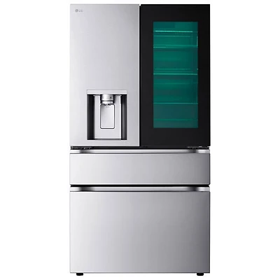 Boîte ouverte - Réfrigérateur à quatre portes InstaView MAX 28,6 pi³ 36 po de LG (LF29S8365S) - Acier inoxydable - Parfait état