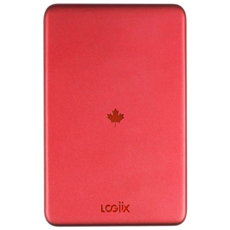 Chargeur portable USB-C de 5000 mAh et 20 W Piston Power Slim Mag de Logiix avec MagSafe - Rouge Canada