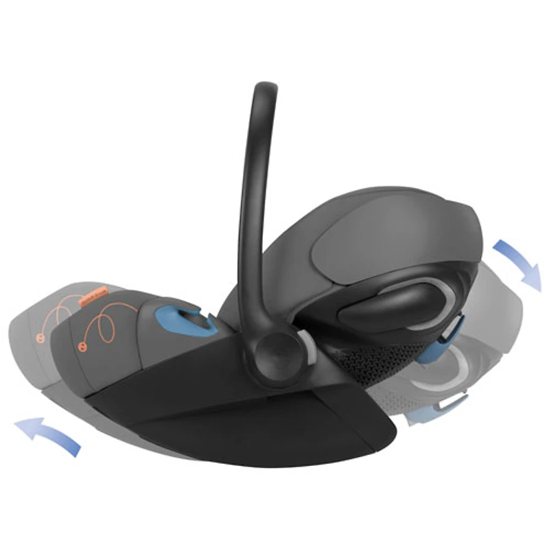 Siège d'auto pour bébé orienté vers l'arrière Cloud G Lux Comfort Extend de Cybex - Gris lave