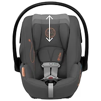 Siège d'auto pour bébé orienté vers l'arrière Cloud G Lux Comfort Extend de Cybex - Gris lave