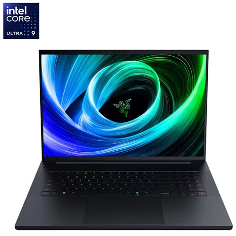 Portable de jeu de 18 po Blade de Razer - Noir (Core Ultra 9 275HX d'Intel/RAM 32 Go/SSD 1 To/RTX 5070 Ti)