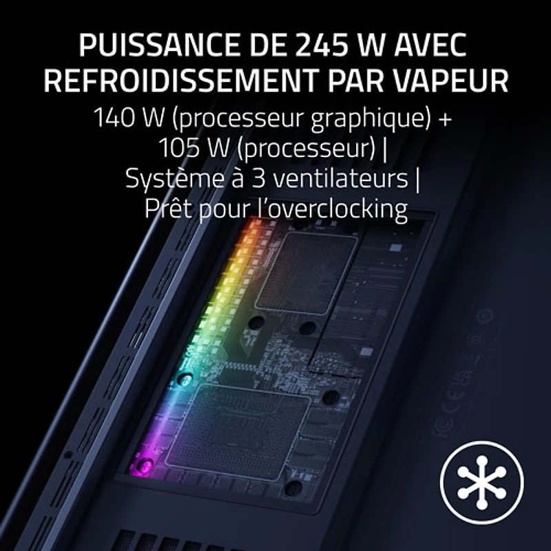 Portable de jeu de 18 po Blade de Razer - Noir (Core Ultra 9 275HX d'Intel/RAM 32 Go/SSD 1 To/RTX 5070 Ti)