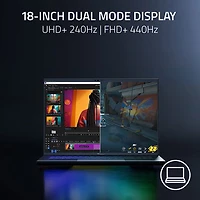 Portable de jeu de 18 po Blade de Razer - Noir (Core Ultra 9 275HX d'Intel/RAM 32 Go/SSD 1 To/RTX 5070 Ti)