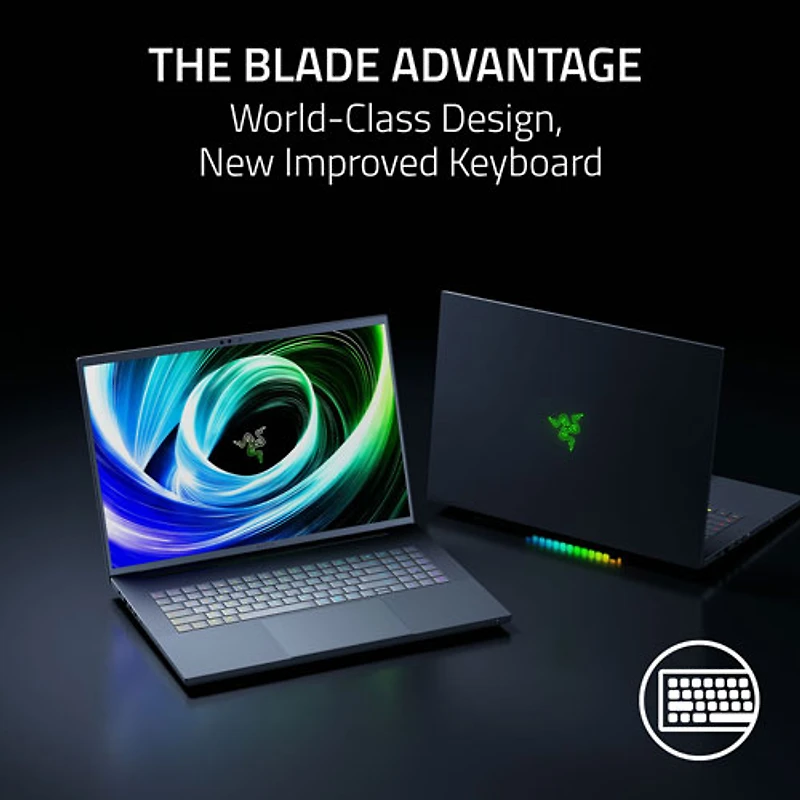 Portable de jeu de 18 po Blade de Razer - Noir (Core Ultra 9 275HX d'Intel/RAM 32 Go/SSD 1 To/RTX 5070 Ti)